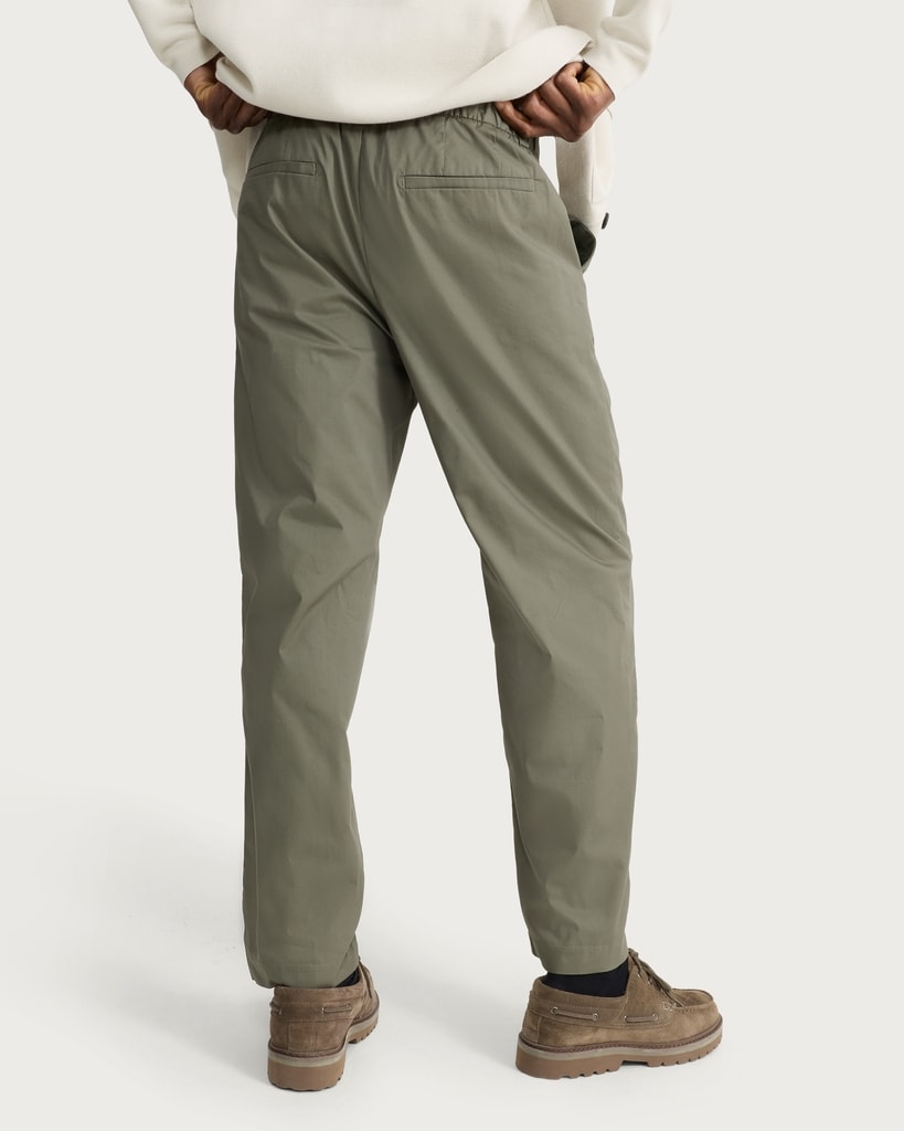 The F&F Edit Cotton Rich Double Pleated Chino Trousers in Khaki thumbnail 3