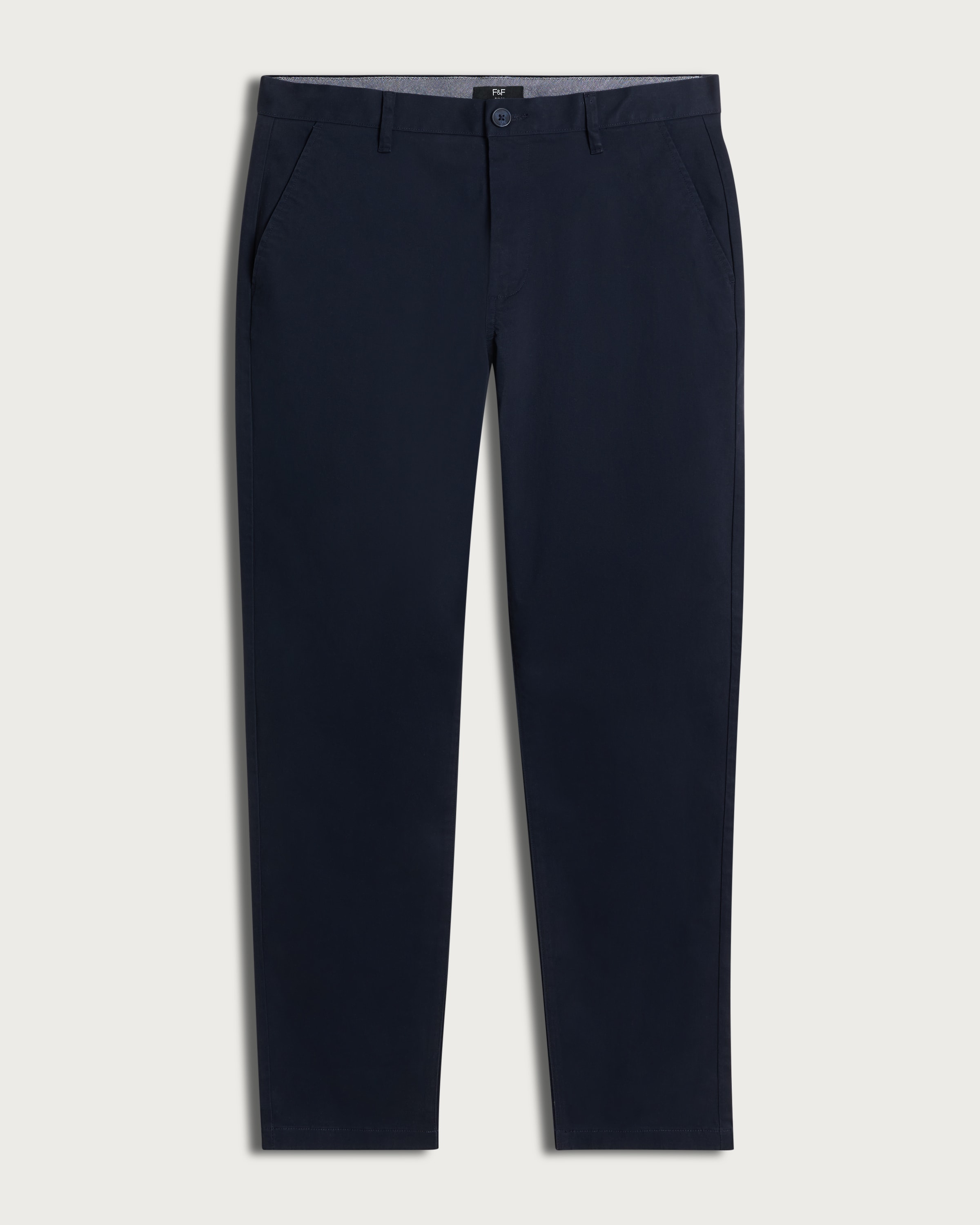 F&F Cotton Rich Slim Fit Chino Trousers in Navy thumbnail 4
