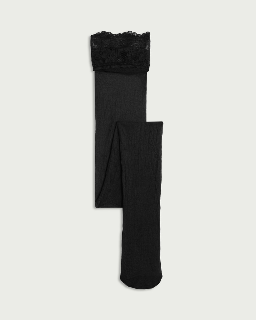 F&F Lace Top 20 Denier Hold Ups in Black thumbnail 2