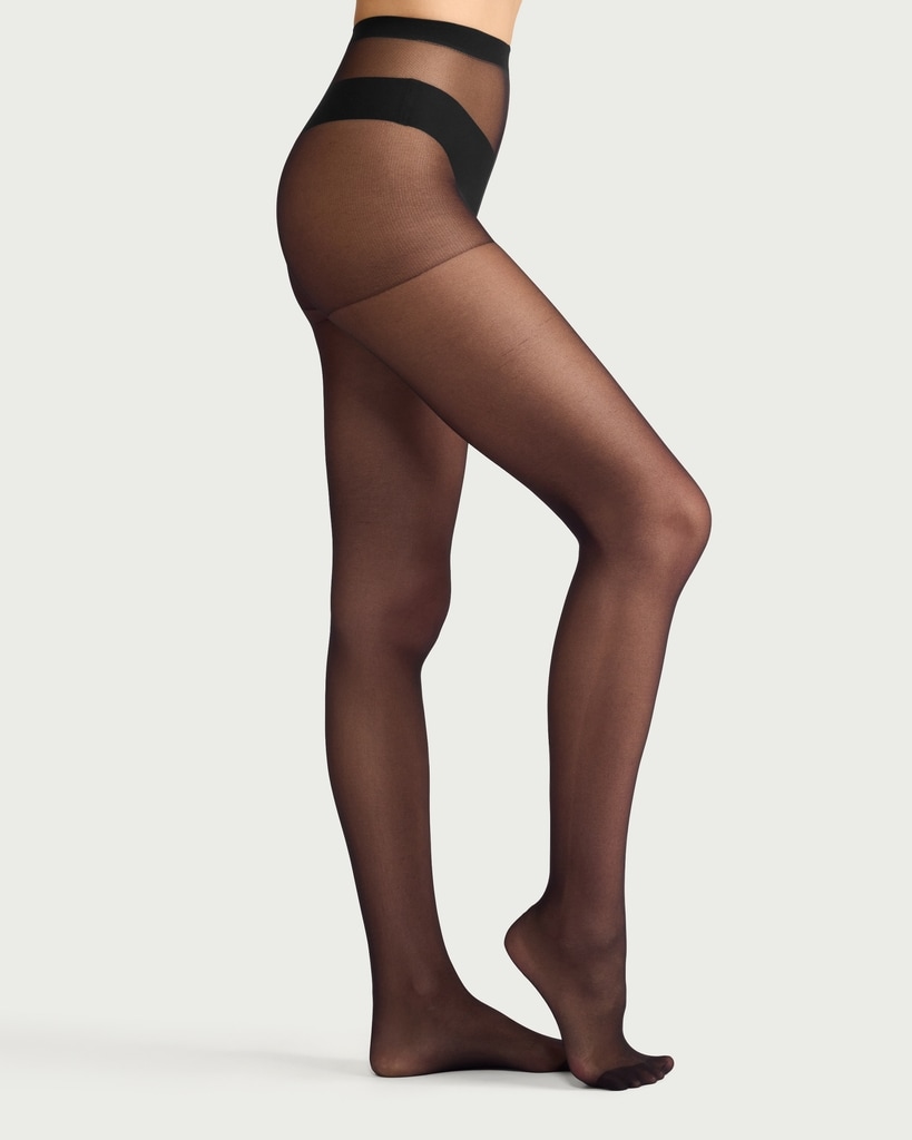 F&F 5-Pack 15 Denier Run Resist Tights in Black