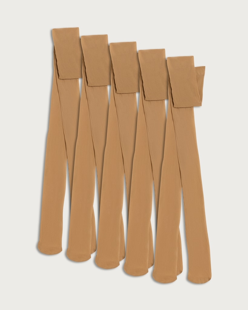 F&F 5-Pack 15 Denier Run Resist Tights in Nude thumbnail 3