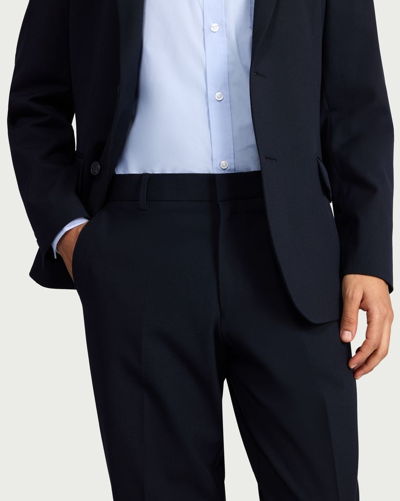 F&F Tailored Fit Formal Trousers in Navy thumbnail 2
