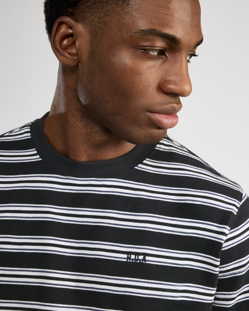 RDA Pure Cotton Striped T-Shirt in Blue