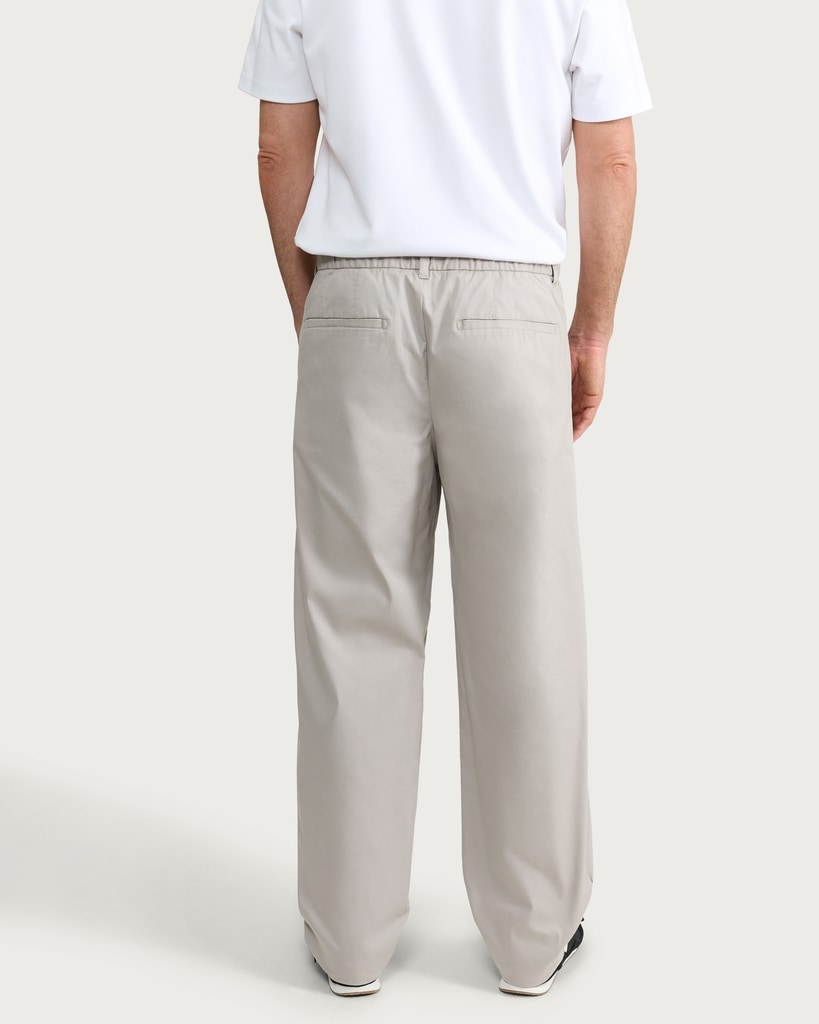 The F&F Edit Cotton Rich Double Pleated Chino Trousers in Stone thumbnail 3
