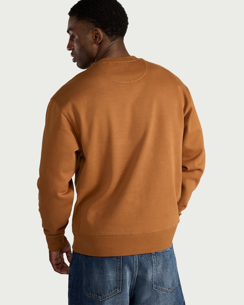 RDA Pure Cotton Embroidered Sweatshirt in Camel thumbnail 3