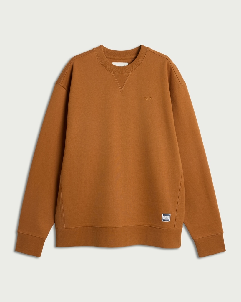 RDA Pure Cotton Embroidered Sweatshirt in Camel thumbnail 4