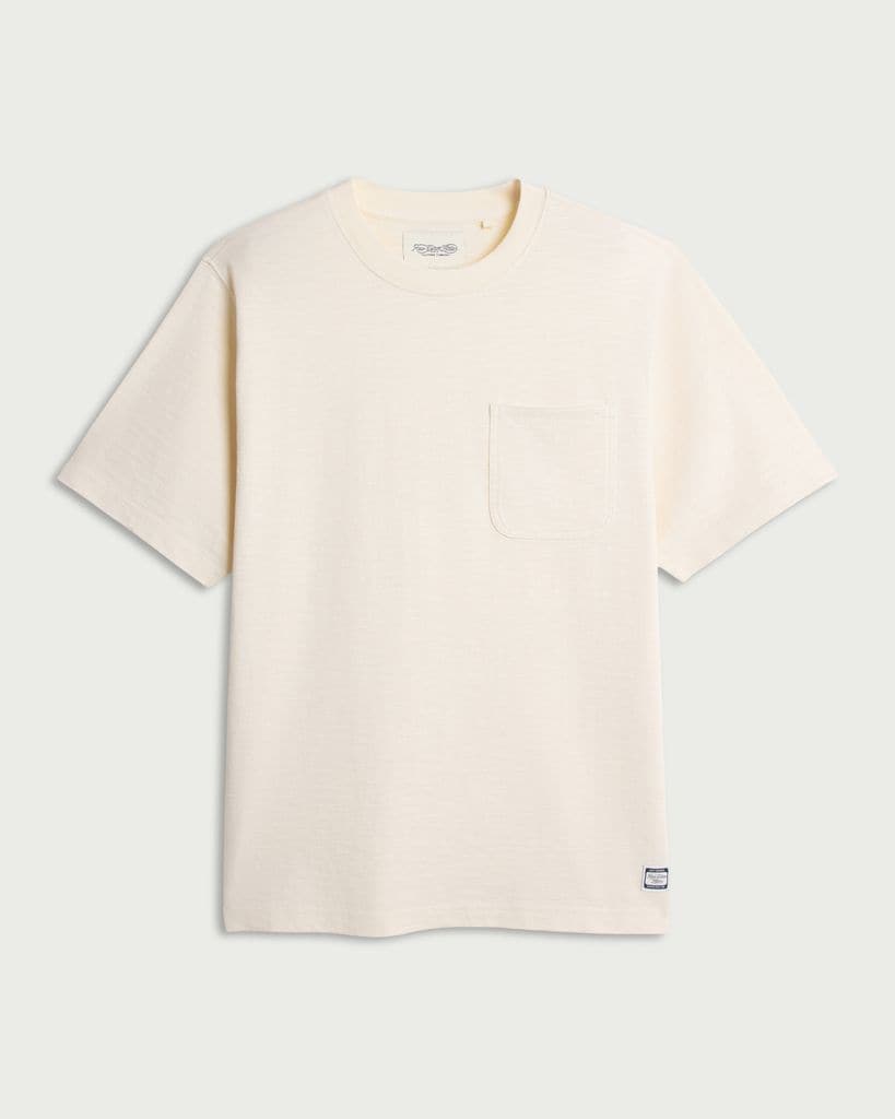 RDA Pure Cotton Pocket Detail T-Shirt in Cream thumbnail 4