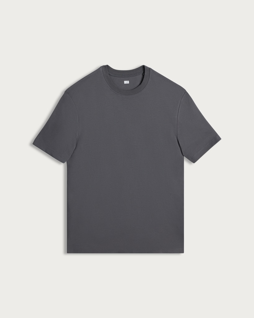F&F Pure Cotton Short Sleeved Relaxed Fit T-Shirt in Grey