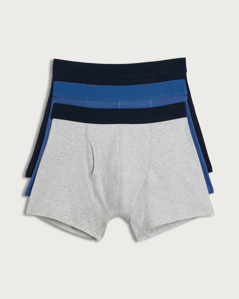 F&F 3-Pack Cotton Rich Trunks in Blue