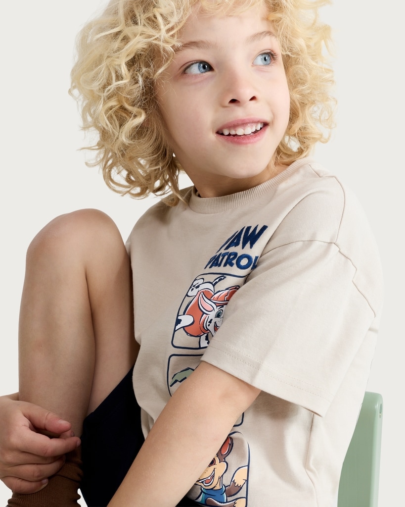 Paw Patrol Pure Cotton T-Shirt in Tan thumbnail 2