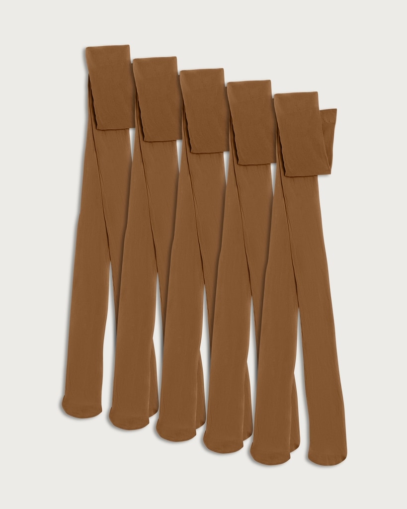 F&F 5-Pack 15 Denier Run Resist Tights in Nude thumbnail 3