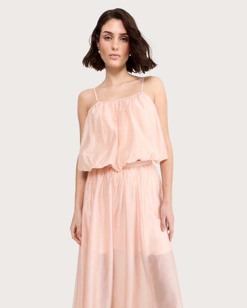 F&F Lyocell Rich Bubble Hem Co-ord Camisole in Pink