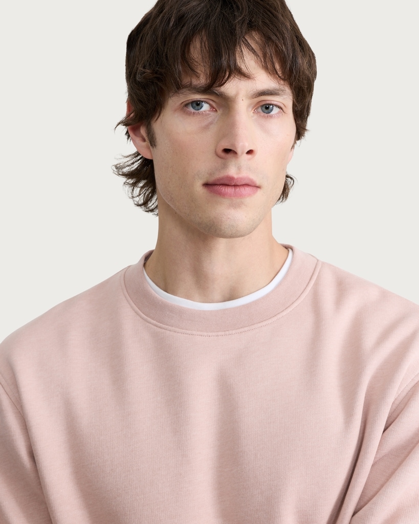 F&F Active EVERYHOUR Cotton Rich Crew Neck Sweatshirt in Pink
