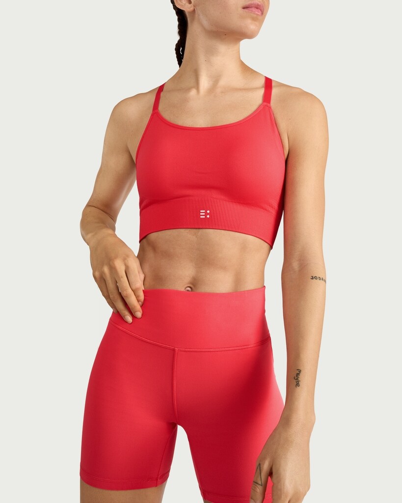 F&F Active ULTRAMOVE High Waisted Cycling Shorts in Red thumbnail 3