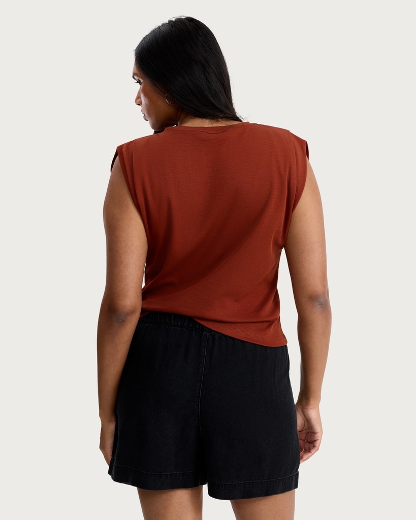 F&F Pure Lyocell Drawstring Shorts in Black thumbnail 3