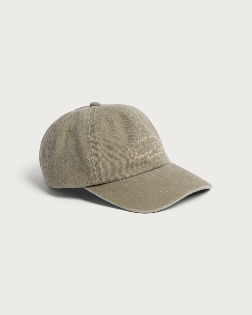 F&F Embroidered Slogan Cap in Green