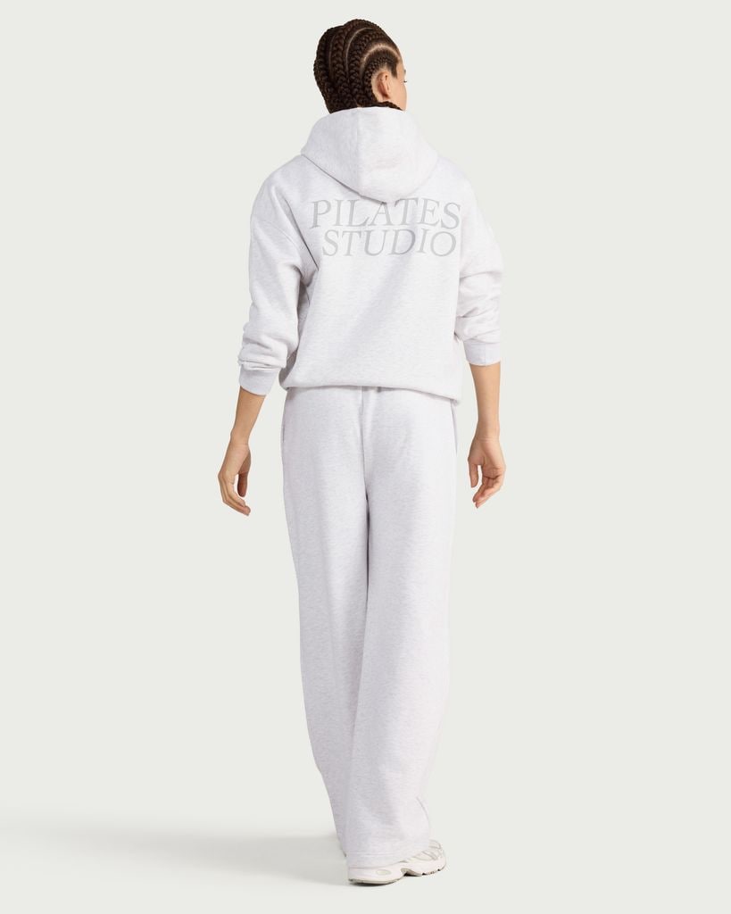 F&F Active AFTERCLASS Cotton Rich Pilates Studio Hooded Sweatshirt in Grey Marl thumbnail 2