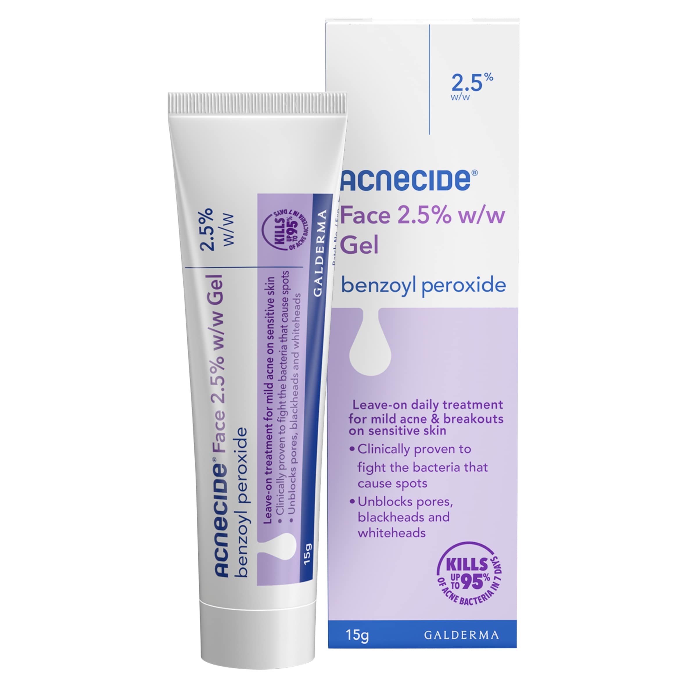 Acnecide Face 2.5% w/w Gel 15g