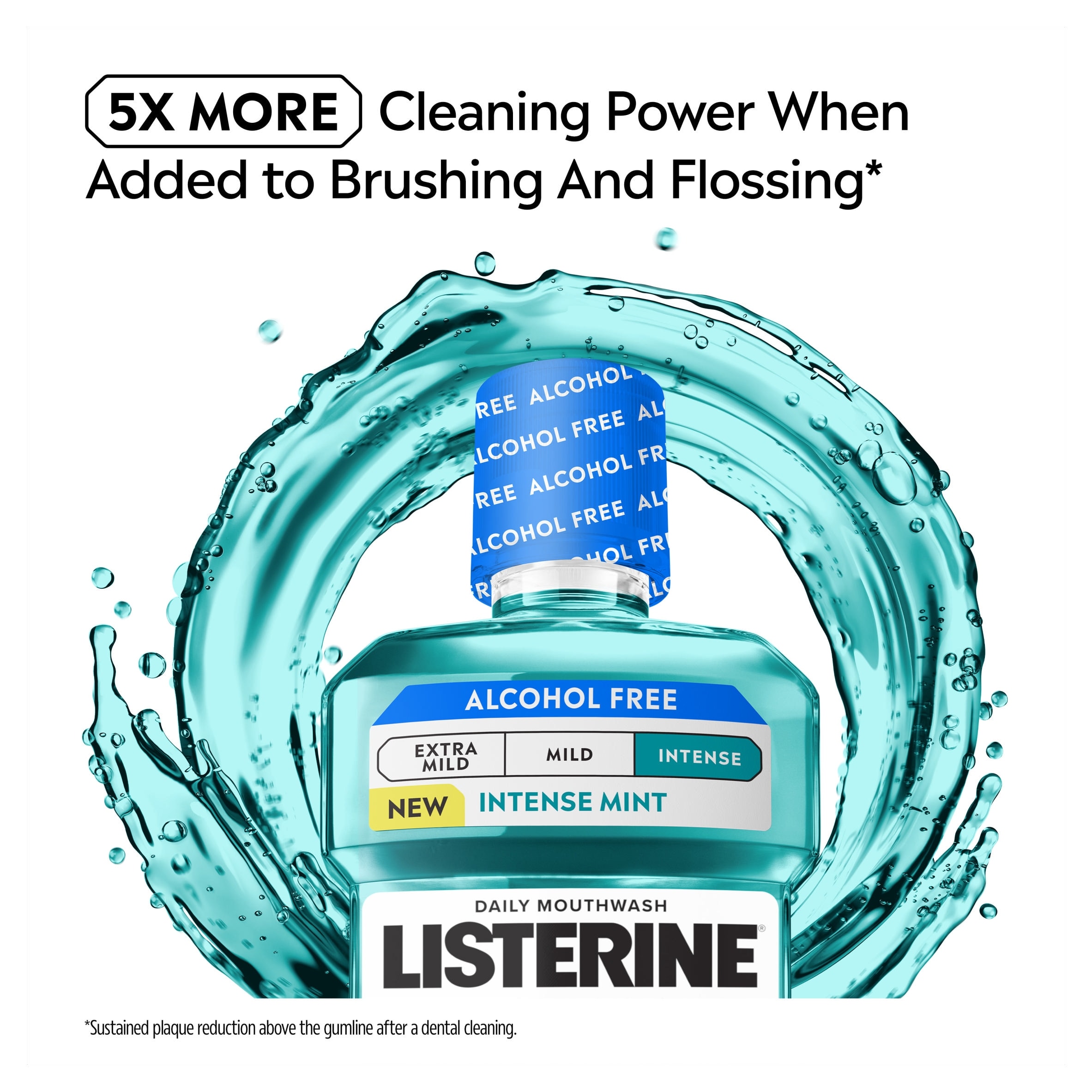 Listerine Coolmint Alcohol Free Intense Mint 500ml thumbnail 4
