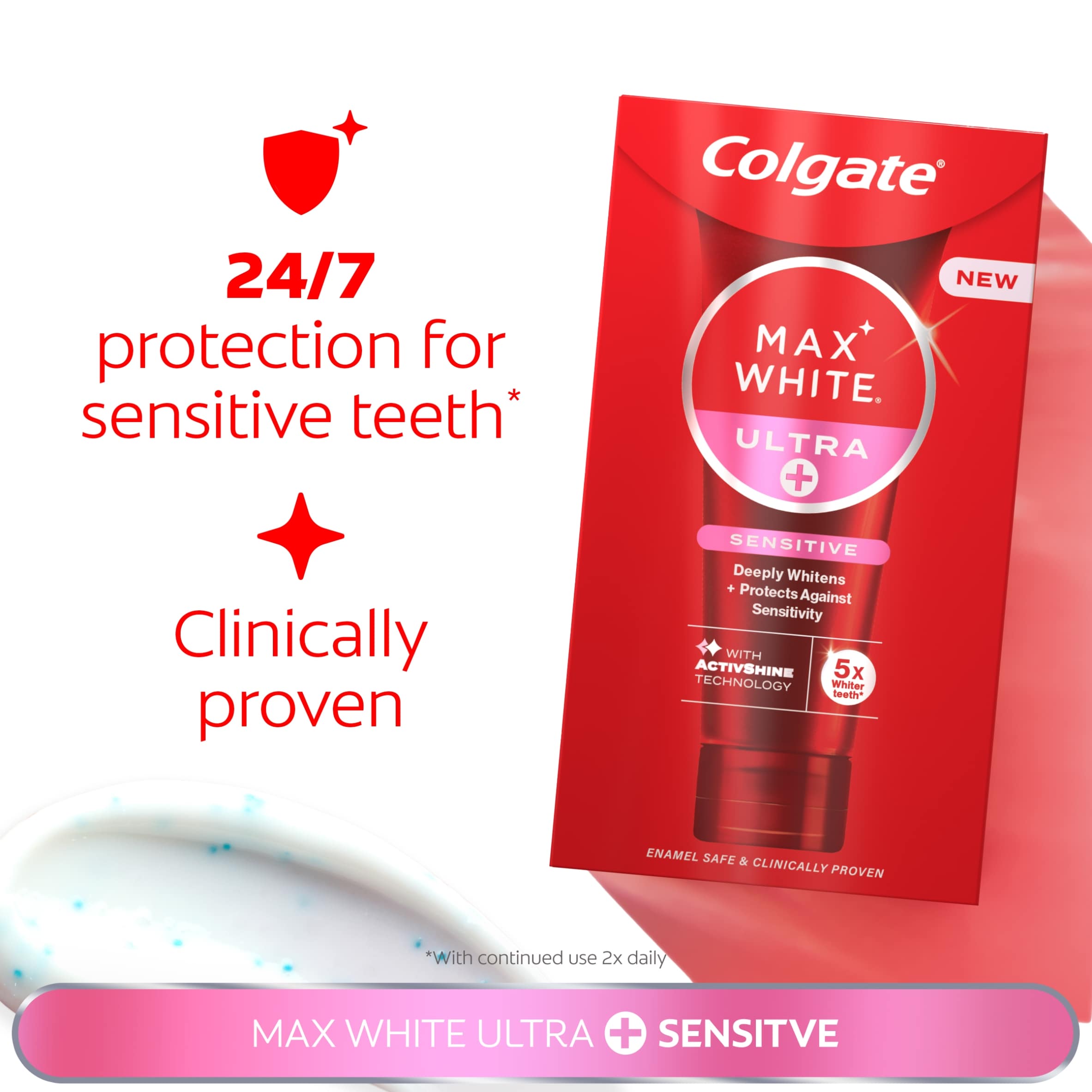 Colgate Max White Ultra+ Sensitive Whitening Toothpaste 75ml thumbnail 3