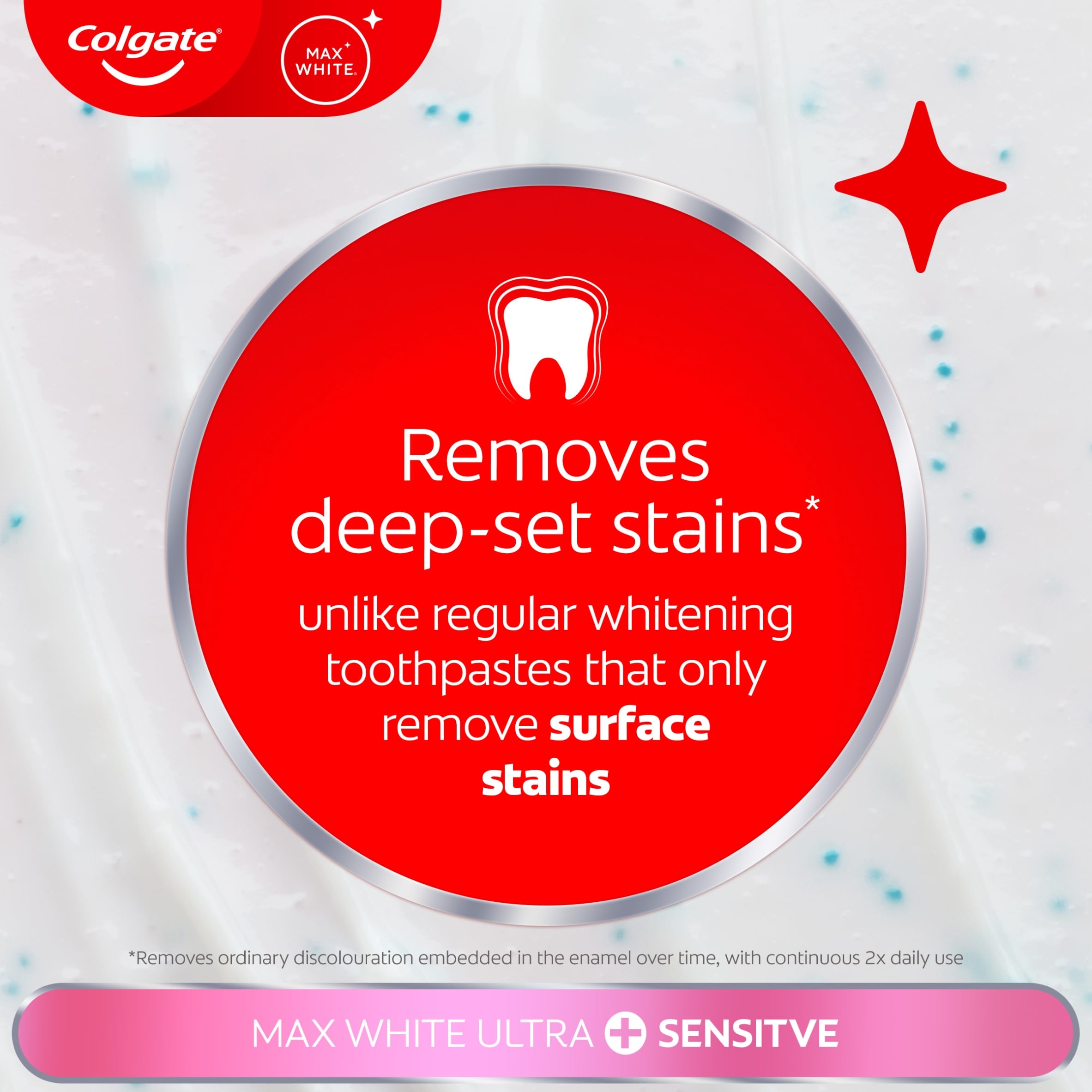 Colgate Max White Ultra+ Sensitive Whitening Toothpaste 75ml thumbnail 5