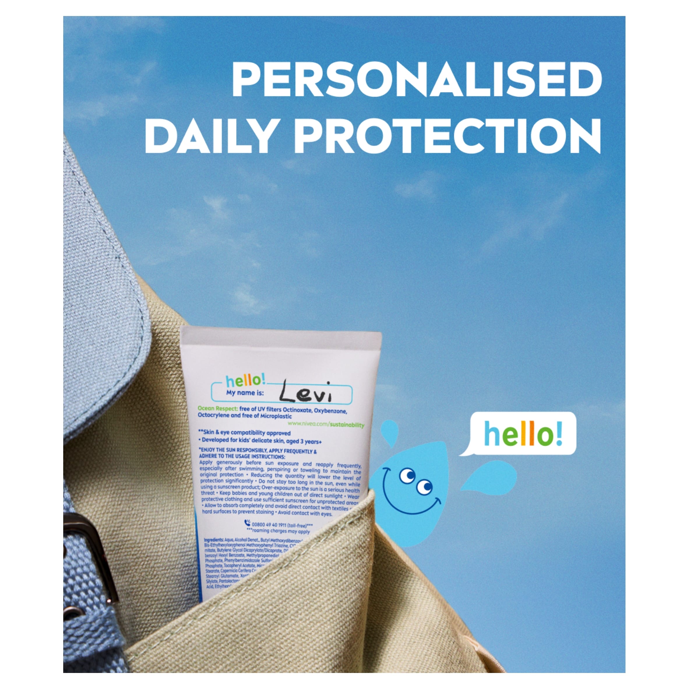 NIVEA SUN Kids Daily UV Protect Sensitive Sun Cream Lotion SPF50+ 100ml​ thumbnail 5