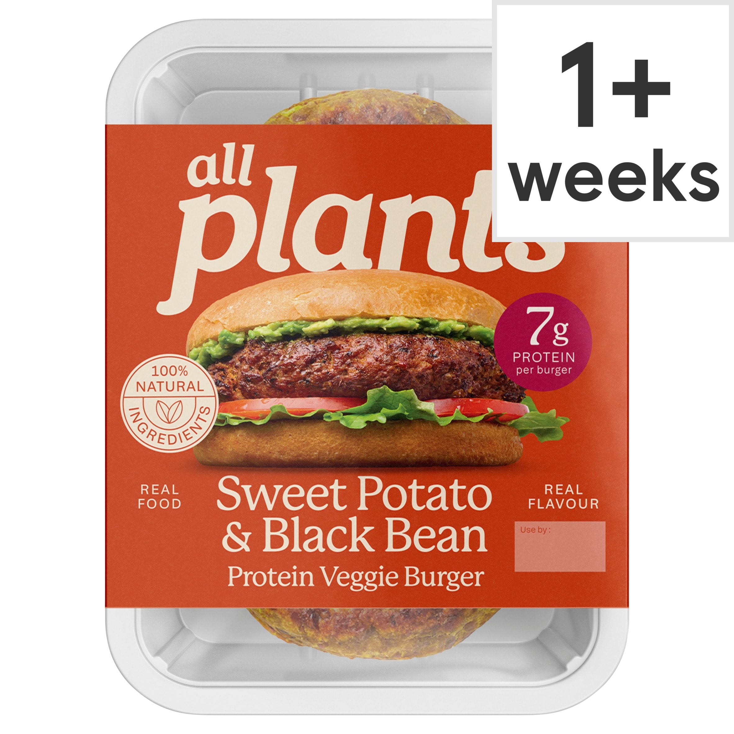 all plants Sweet Potato, Black Bean & Chipotle Protein Veggie Burger