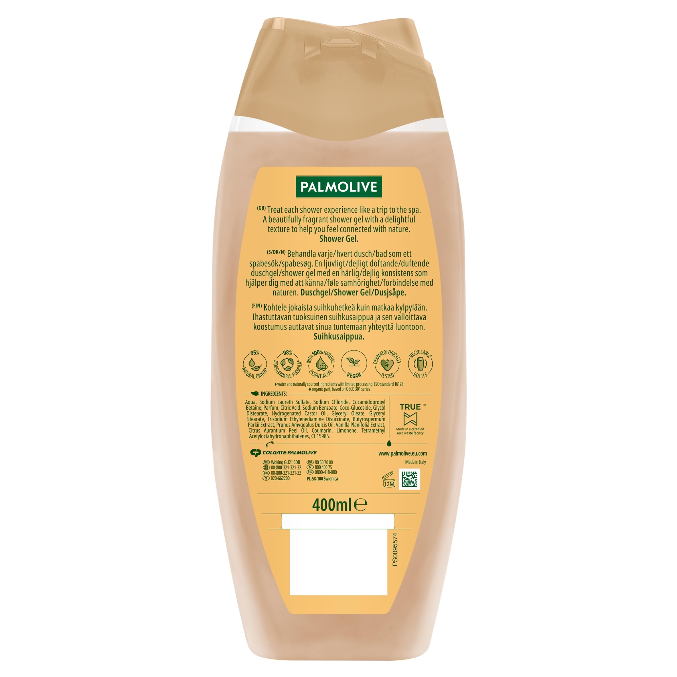 Palmolive Thermal Spa Smooth Butter Shea Butter & Vanilla Shower Gel Body Wash 400ml thumbnail 2