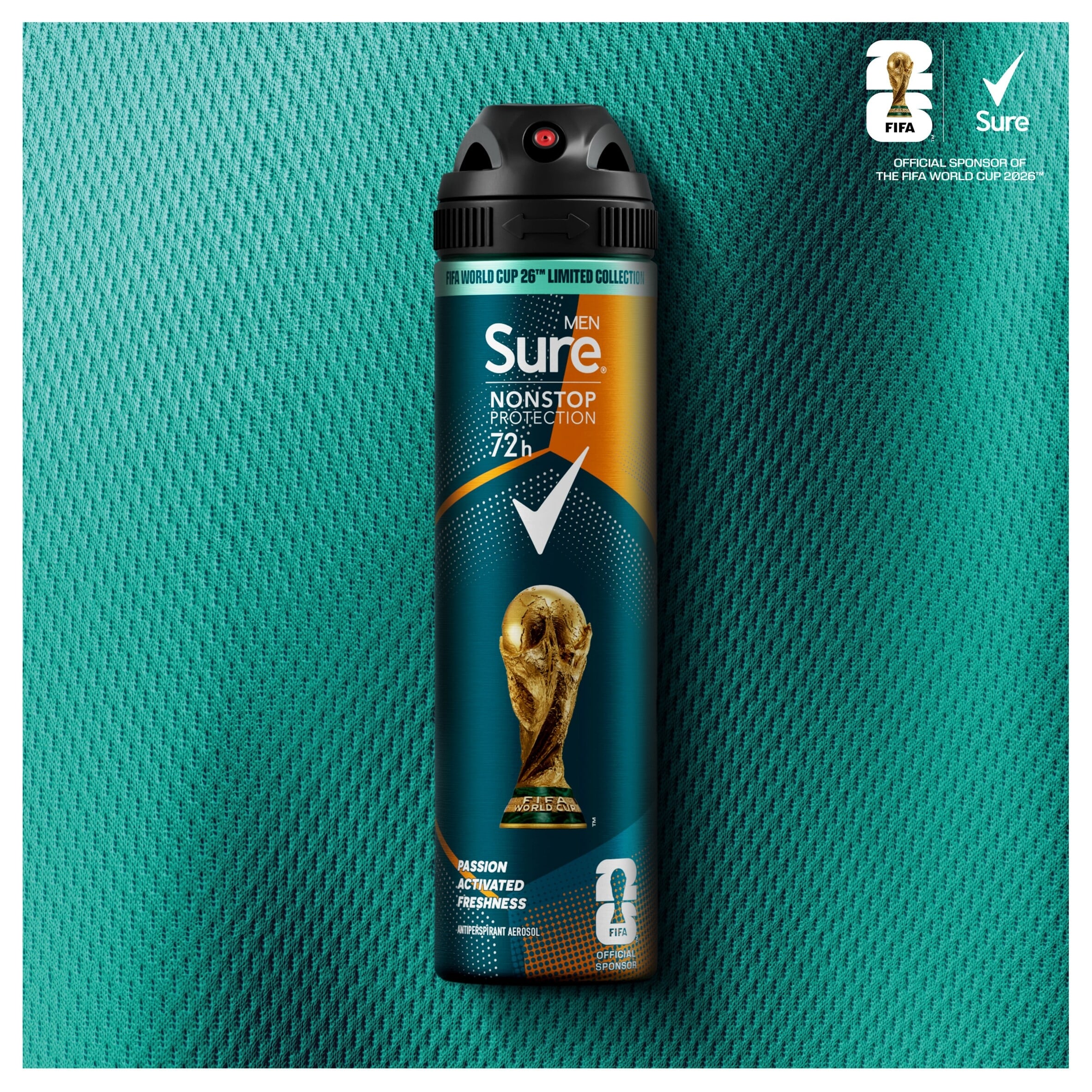 Sure Men Non Stop Protection 72hr Limited Edition Cobalt Dry Antiperspirant Deodorant 250ml thumbnail 2