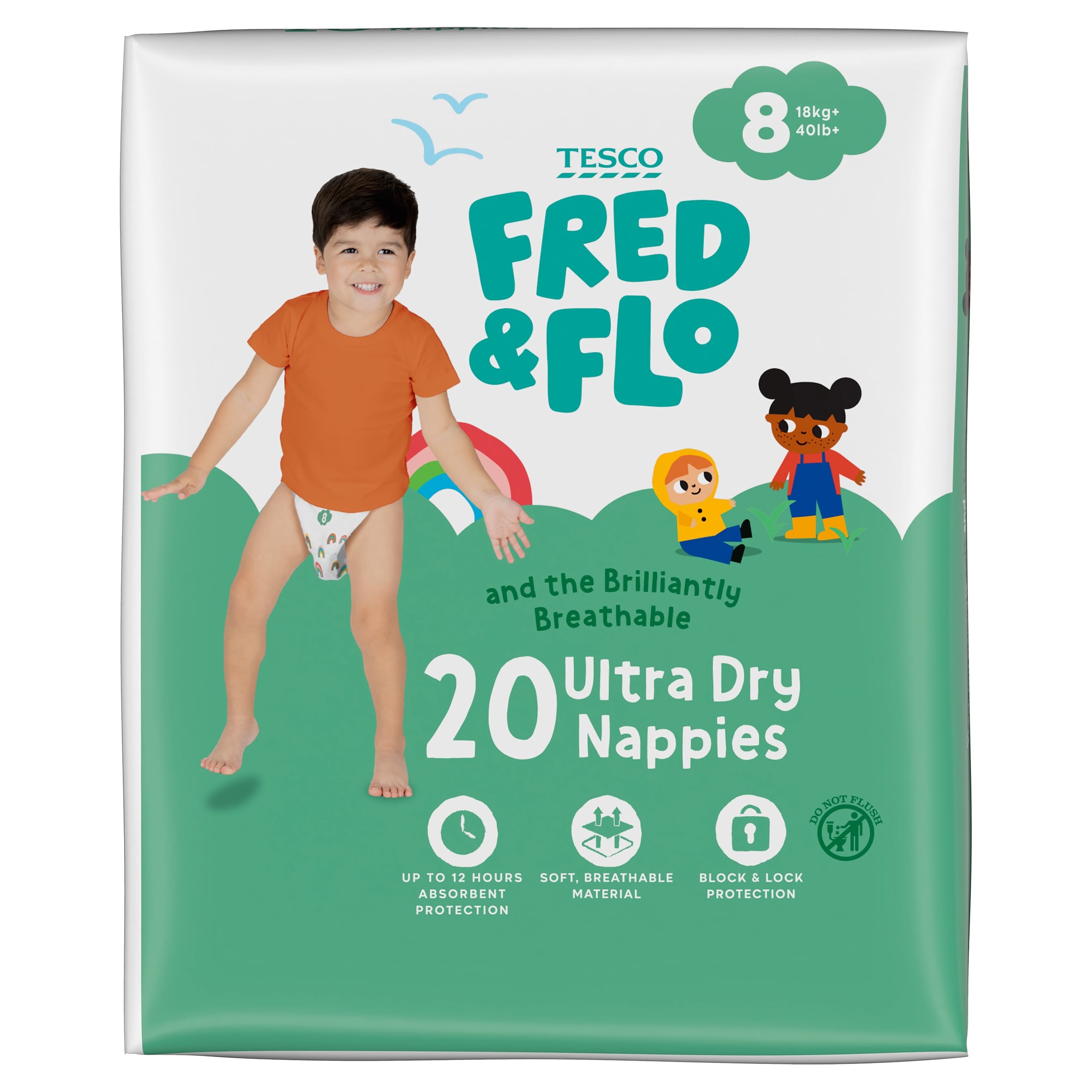 Fred & Flo Size 8 Ultra Dry 20 Nappies