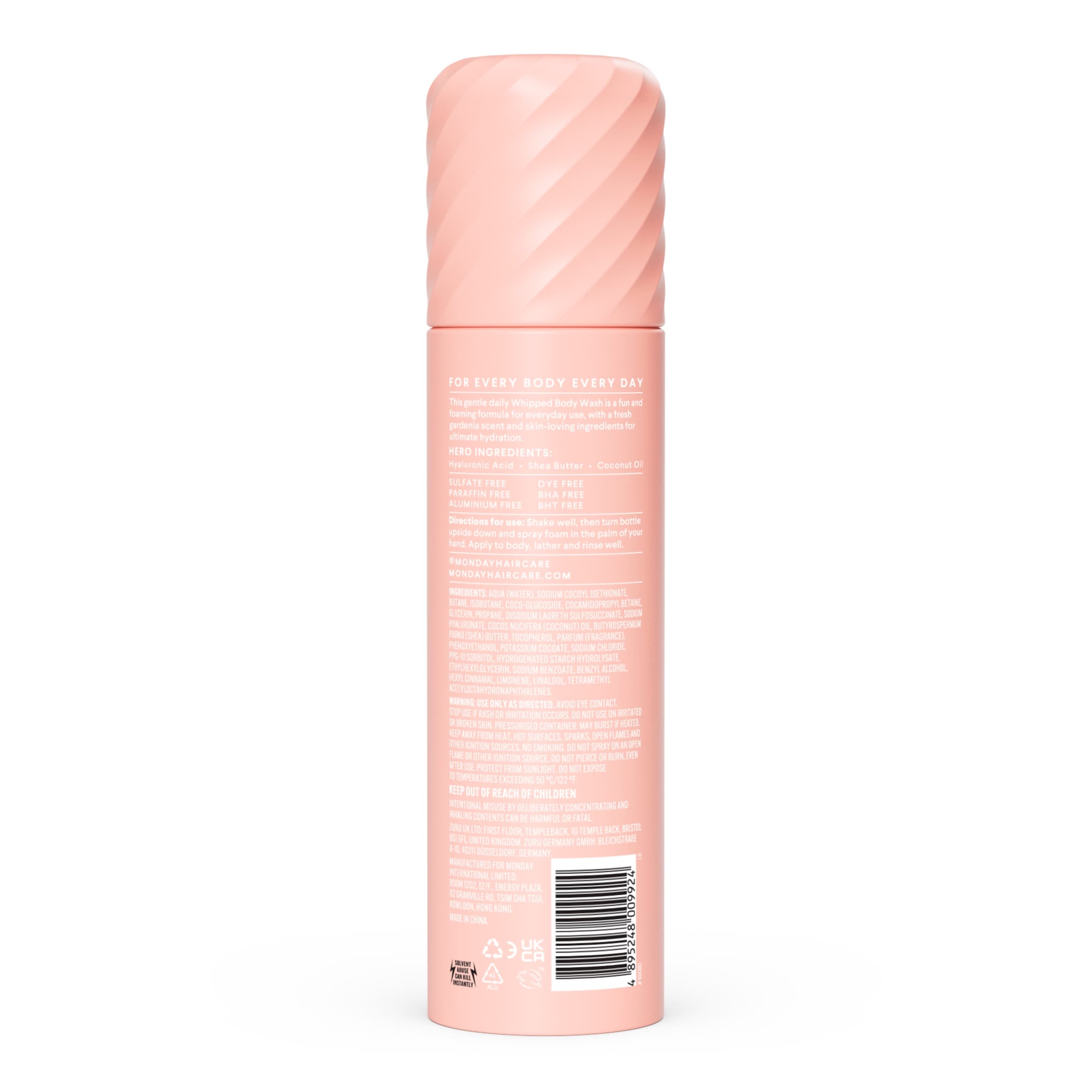 MONDAY HAIRCARE WHIPPED BODY WASH FRESH GARDENIA 265ML thumbnail 2