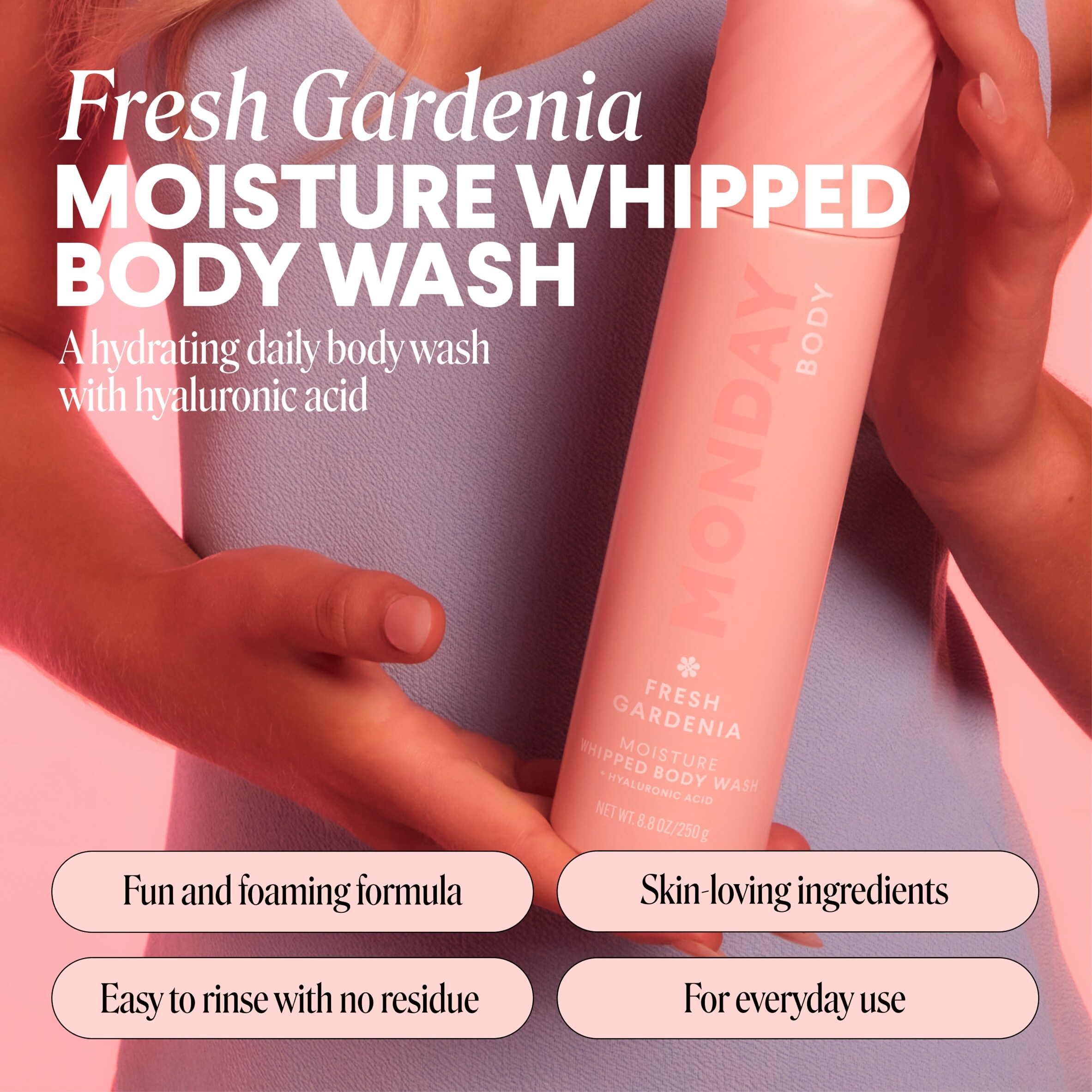 MONDAY HAIRCARE WHIPPED BODY WASH FRESH GARDENIA 265ML thumbnail 3