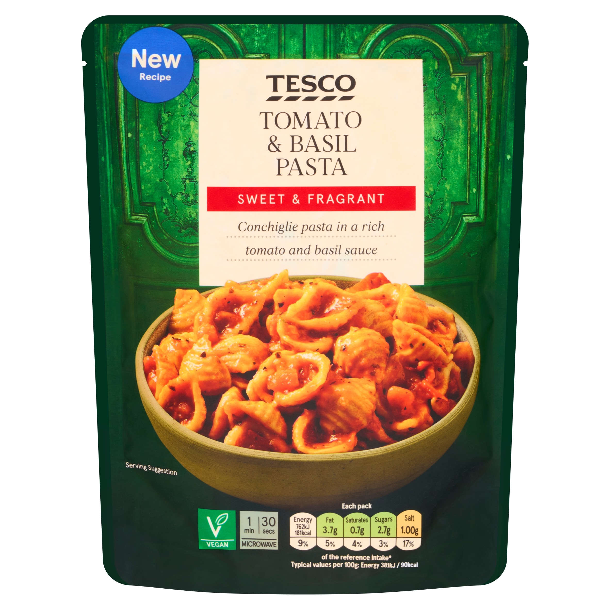 Tesco Tomato and Basil Pasta 200g