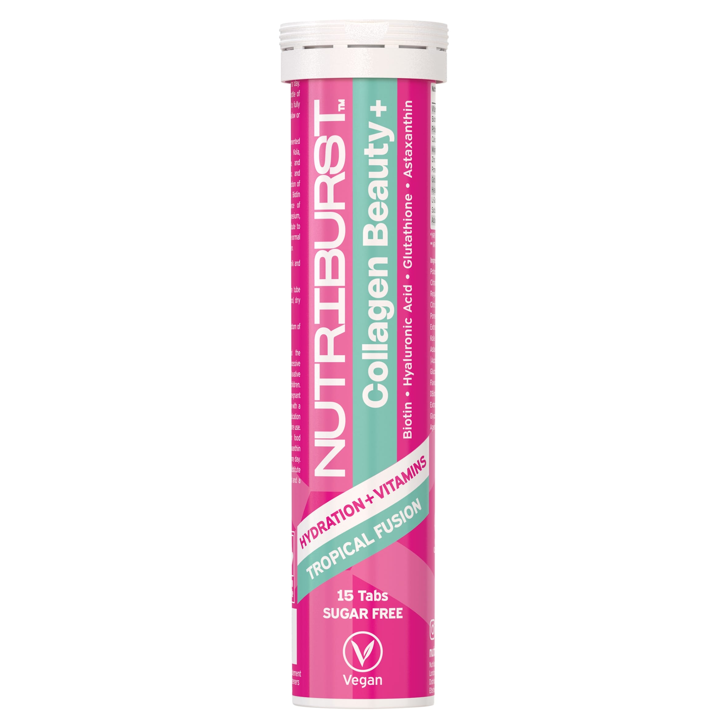 Nutriburst Collagen Beauty+ Tropical Fusion Flavour 15 Effervescent Tablets