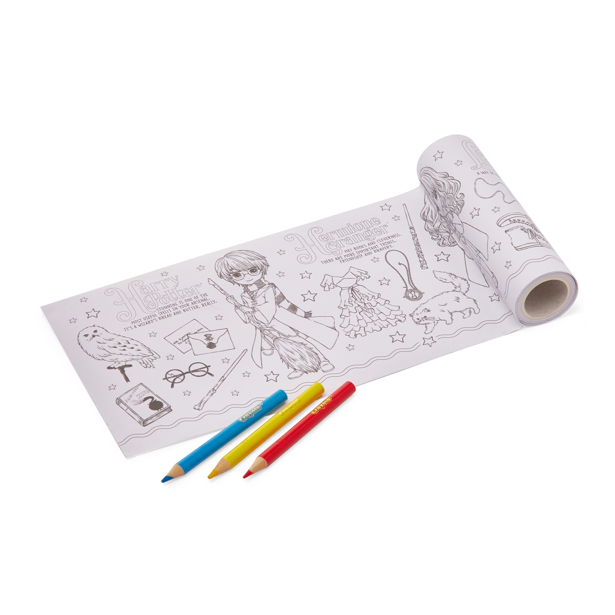 Crayola Harry Potter 3 meter long Activity roll with Activities and 3 Crayola pencils thumbnail 2