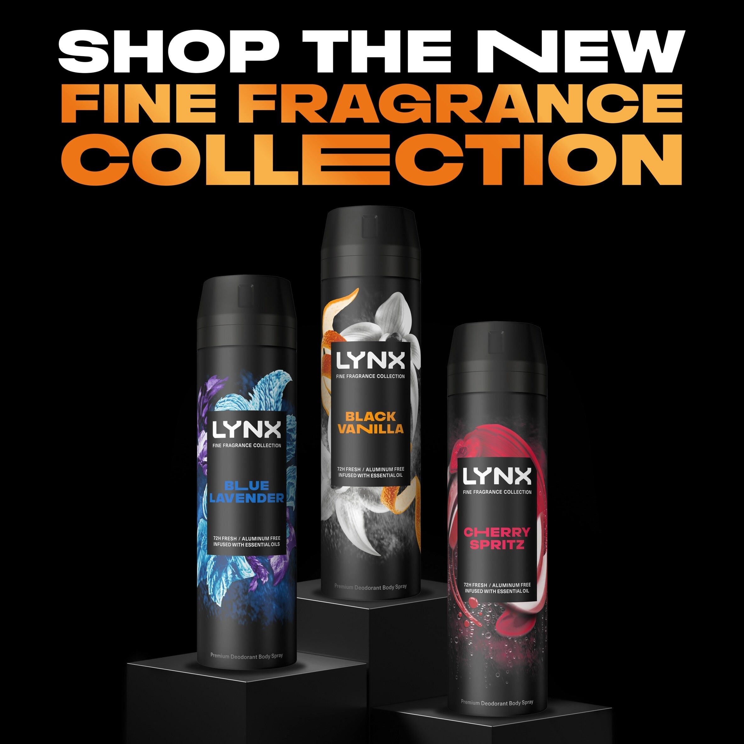 Lynx Black Vanilla 72h Fine Fragrance Premium Deodorant Bodyspray for Men 200ml thumbnail 5