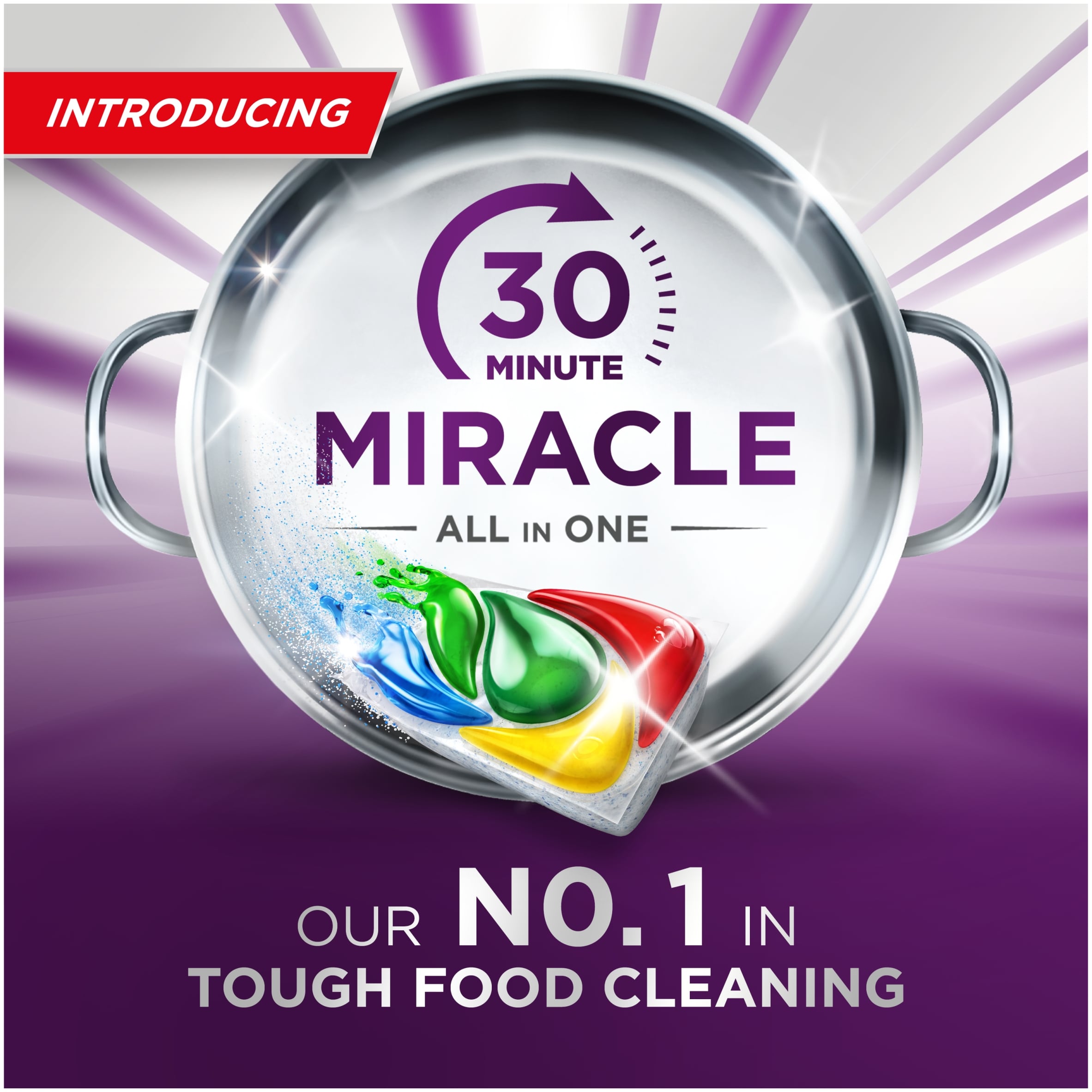 Fairy Platinum Plus 30 Minute Miracle Lemon 45 Dishwasher Tablets 741g thumbnail 2