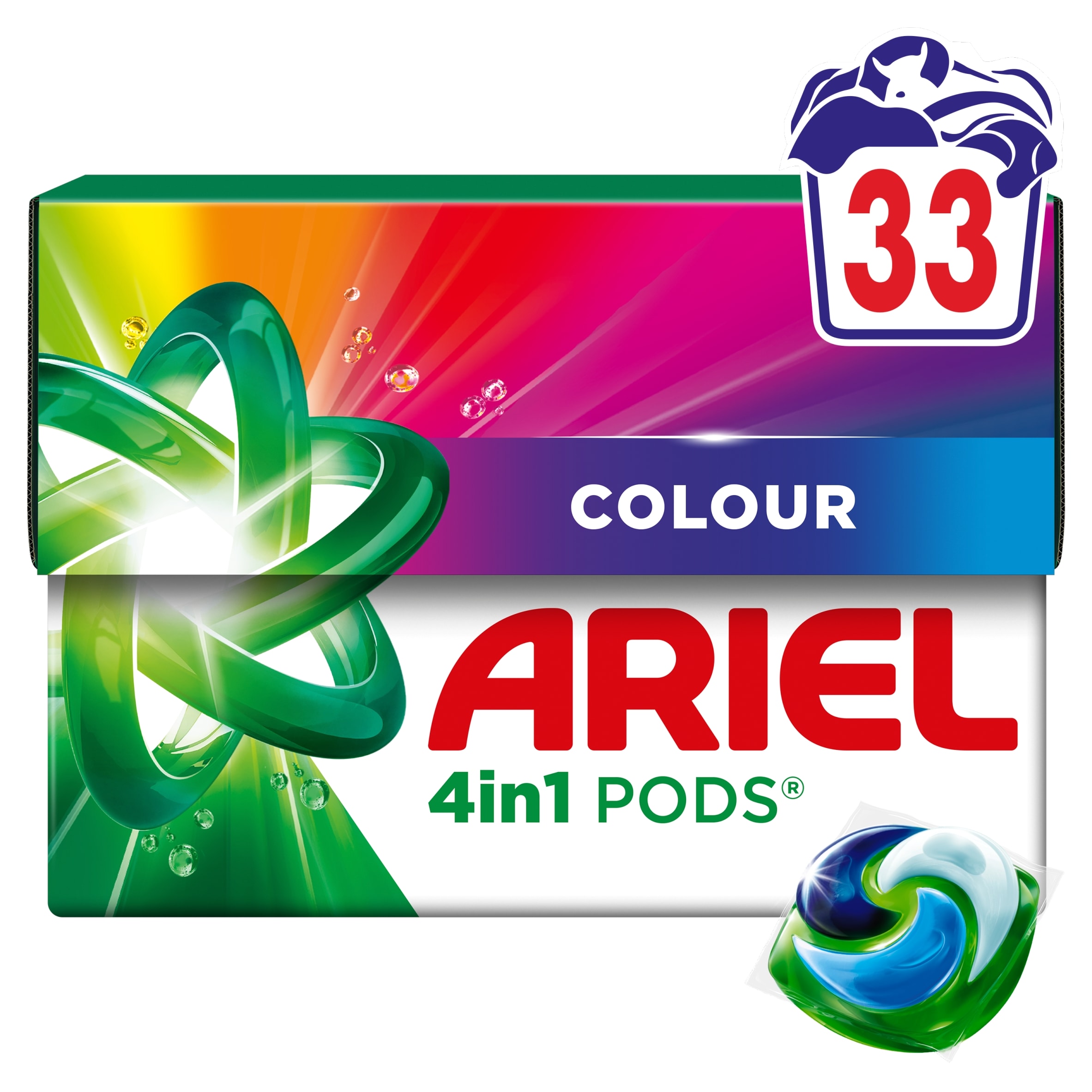 Ariel Colour Washing Pods 33 Washes 554.4g