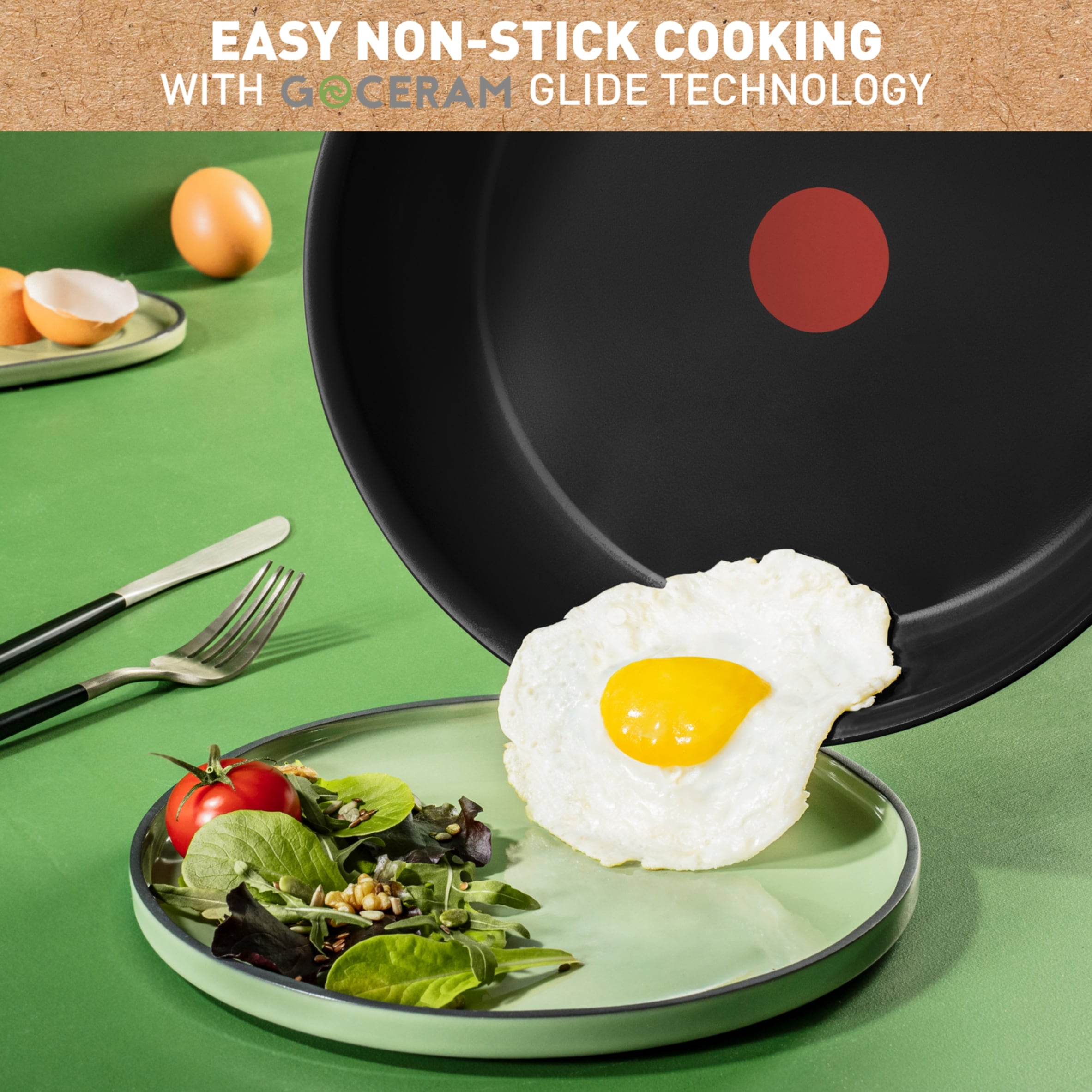 Tefal Change Ceramic Black Non-Stick Induction Stirfry Pan 28cm thumbnail 2