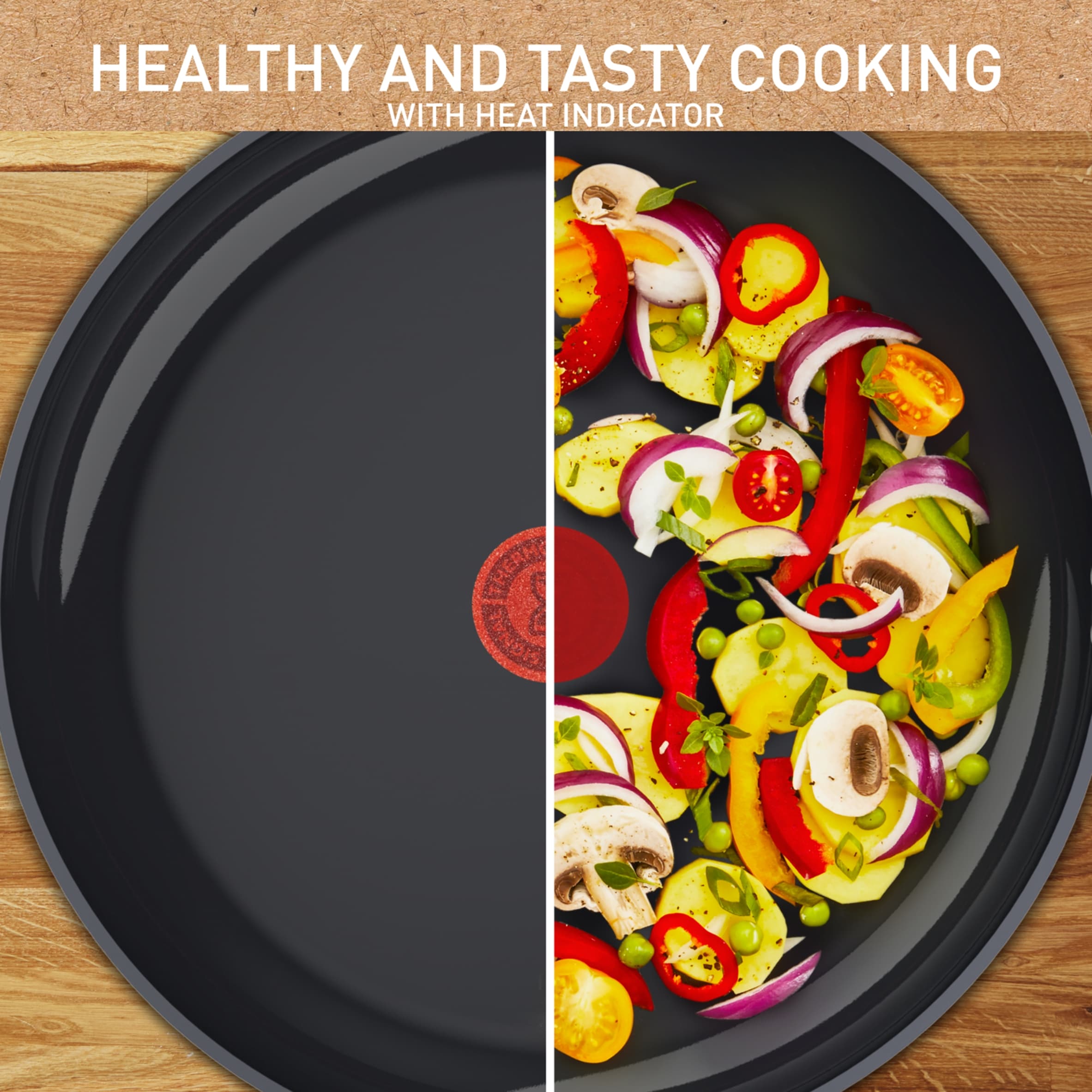 Tefal Change Ceramic Black Non-Stick Induction Stirfry Pan 28cm thumbnail 4