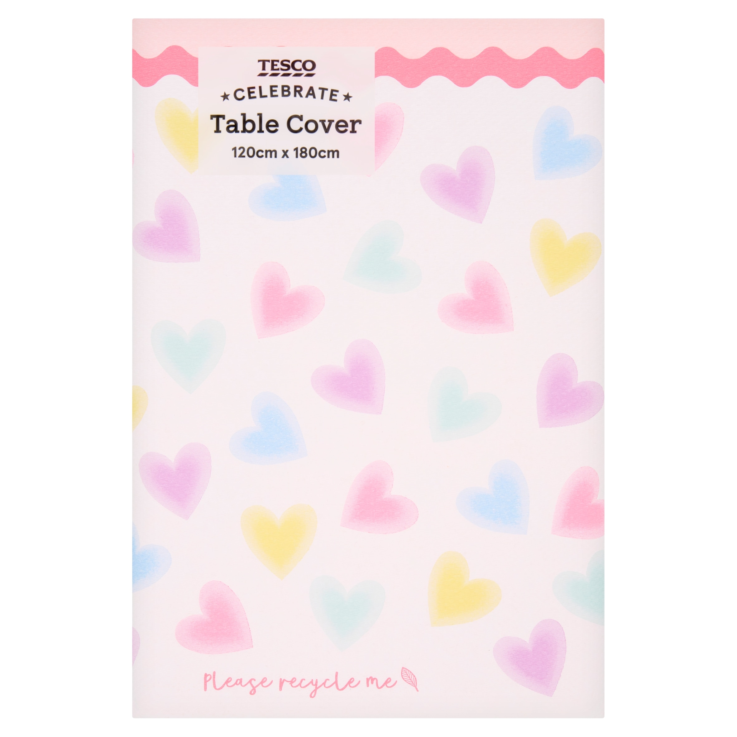 Tesco Pastel Hearts Tablecover