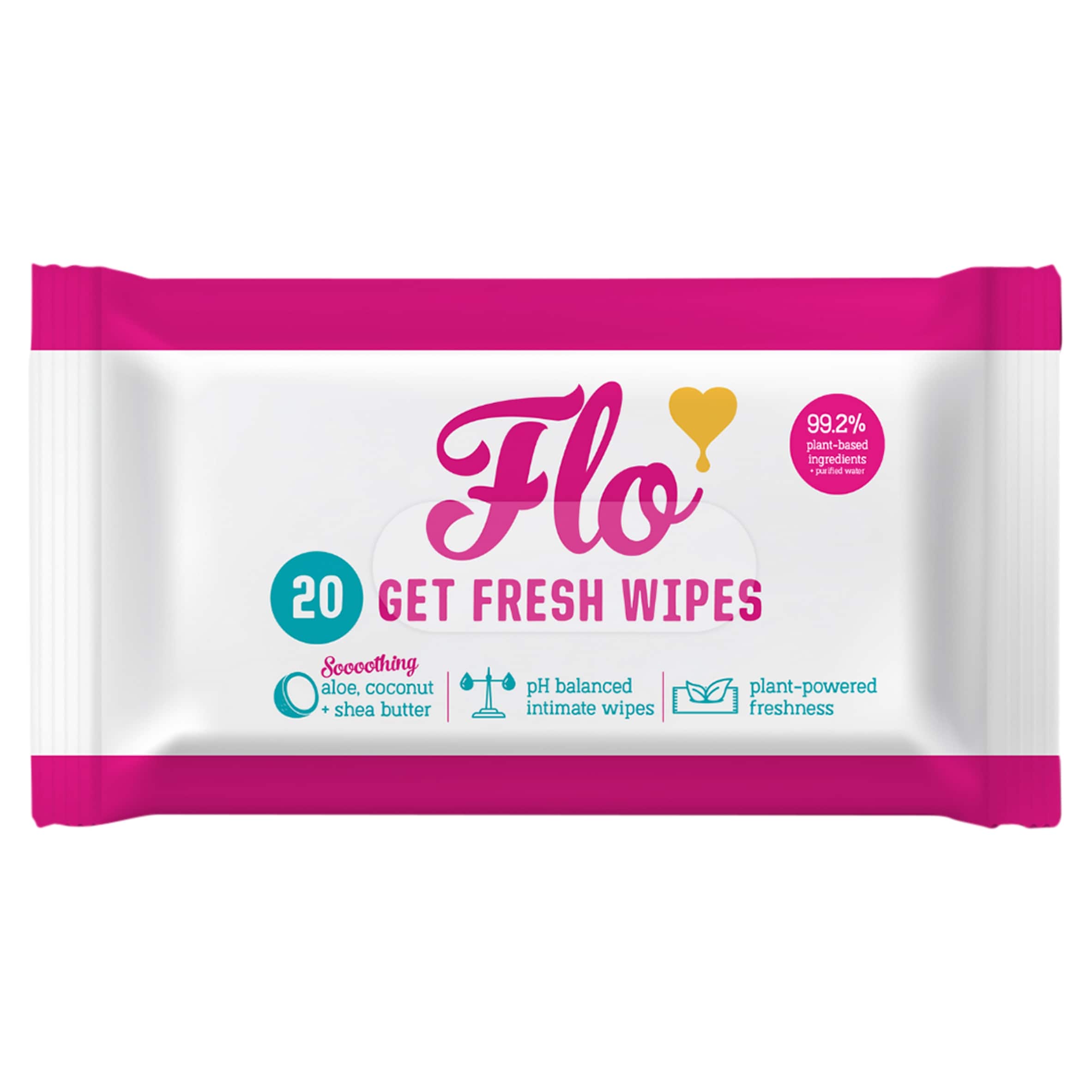 Flo Get Fresh Intimate Body Wipes (20 wipes)