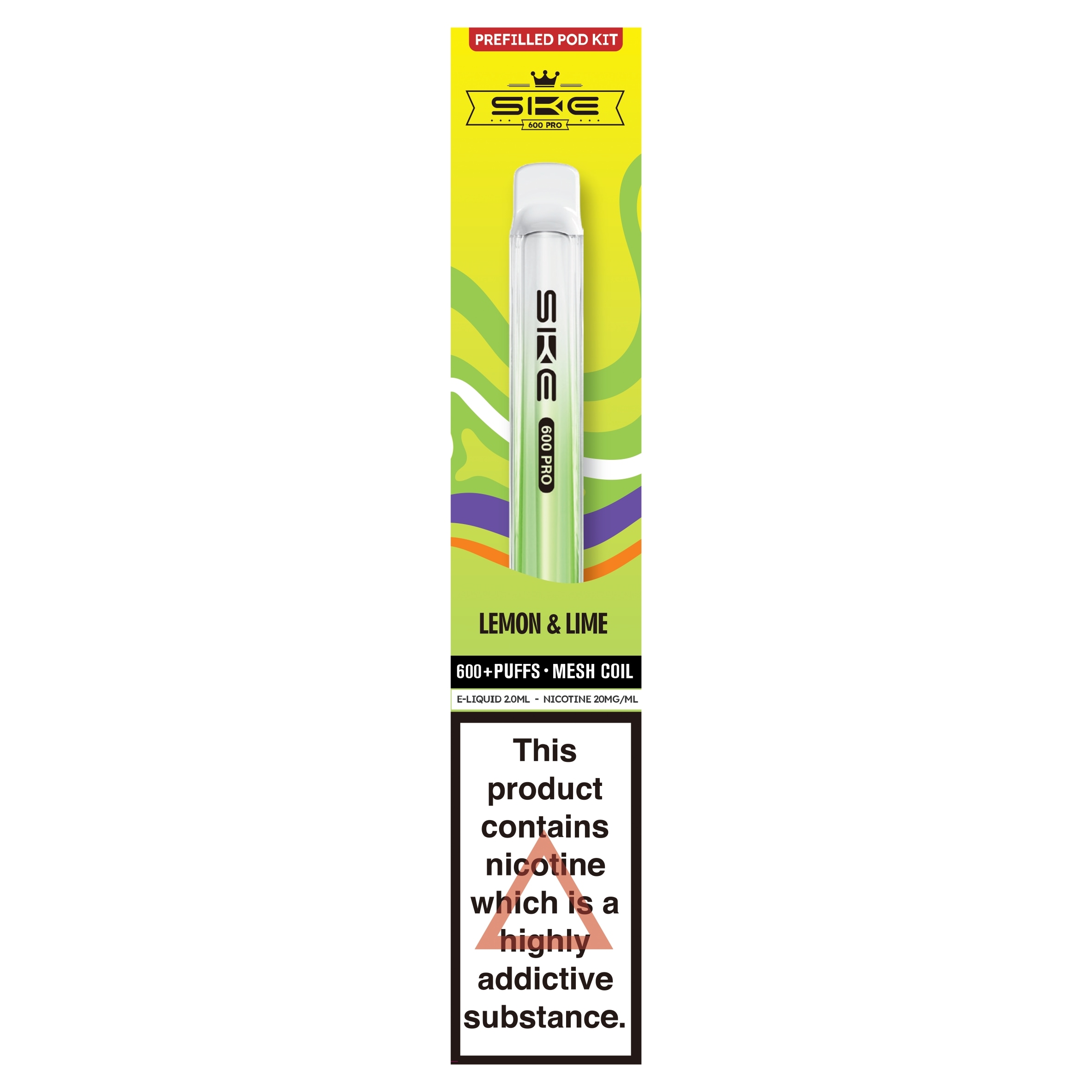 SKE 600 Pro Lemon & Lime Prefilled Pod Kit 20mg/ml