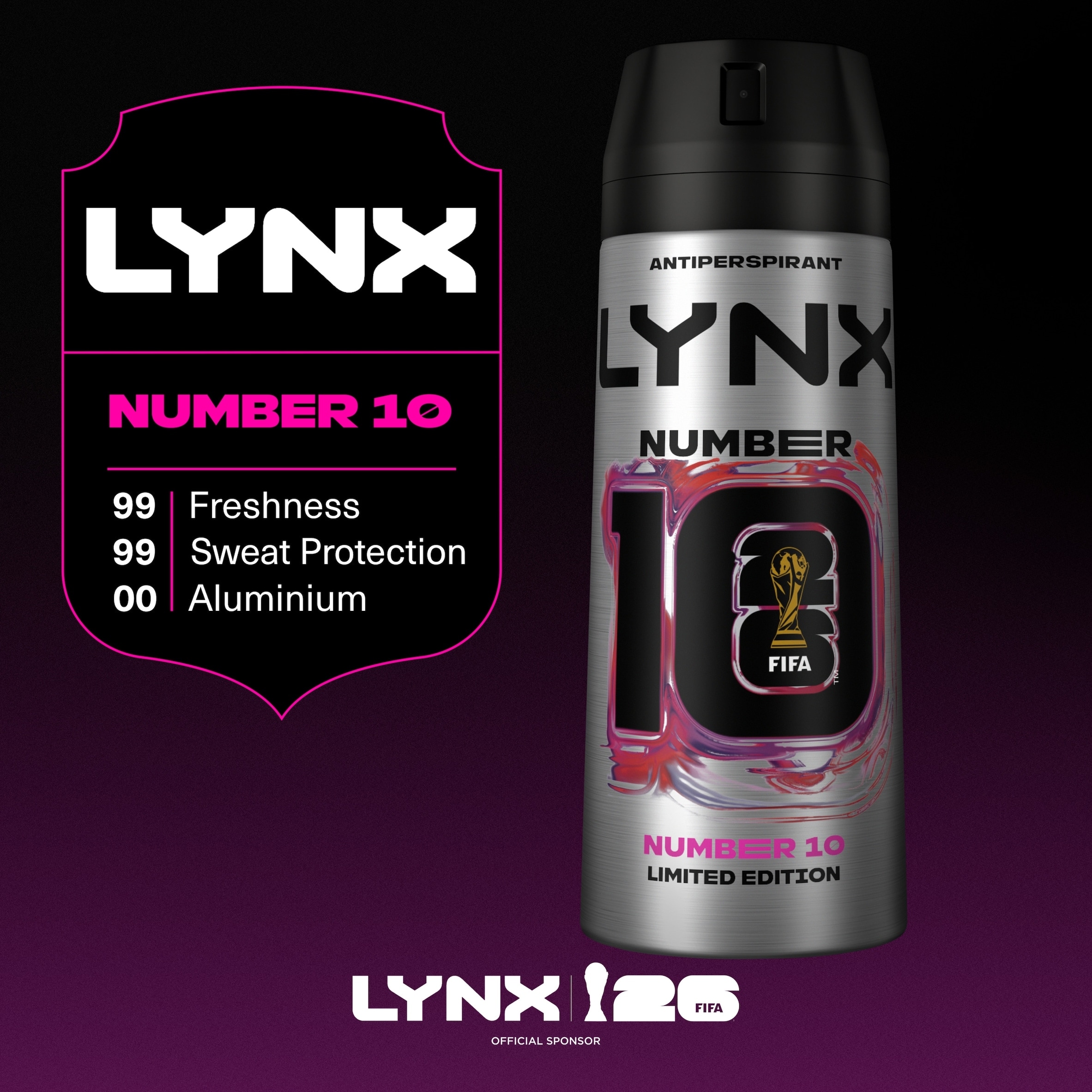 Lynx Number 10 Limited Edition 72h Antiperspirant Deodorant 150ml thumbnail 4