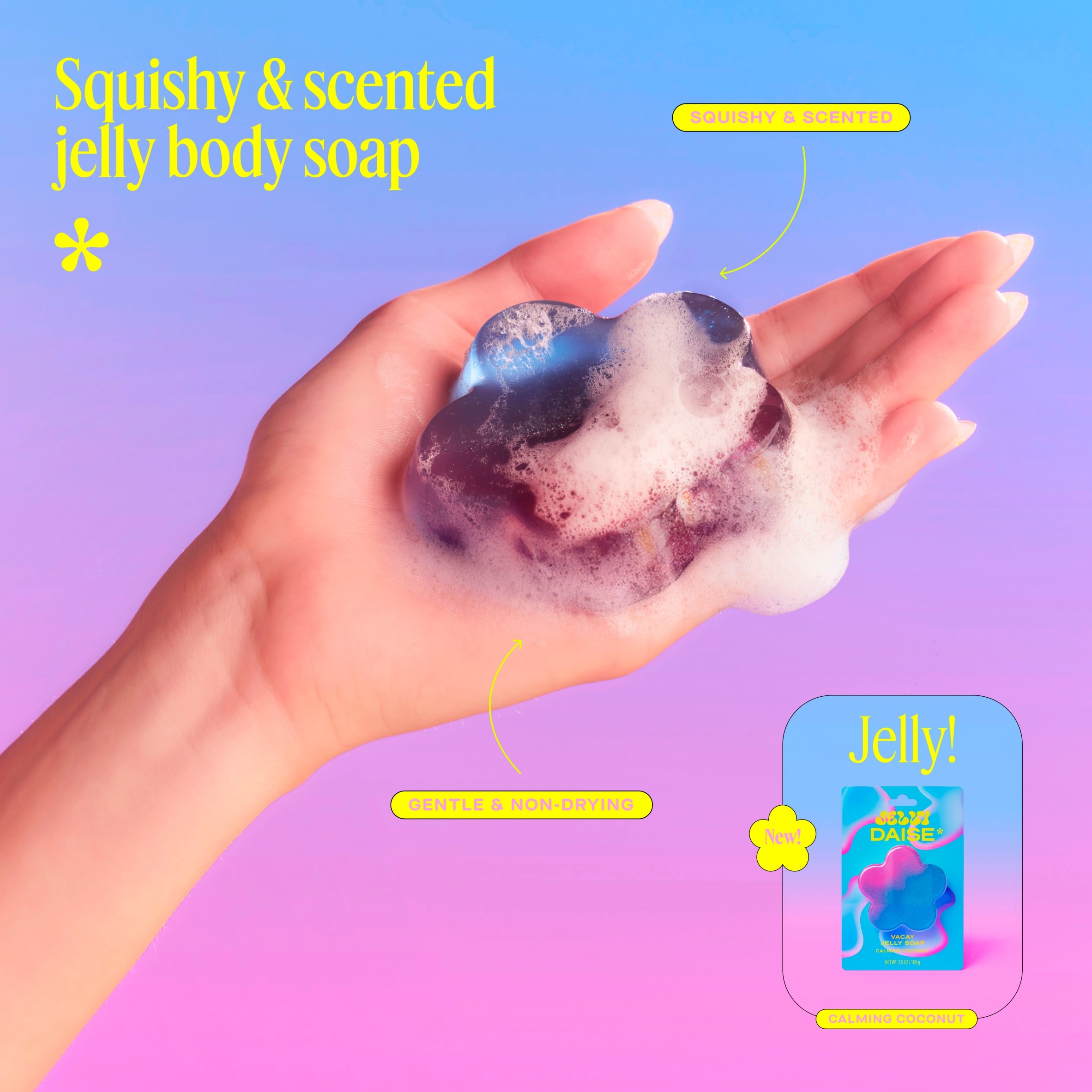 Daise Vacay Jelly Soap Calming Coconut 100g thumbnail 3