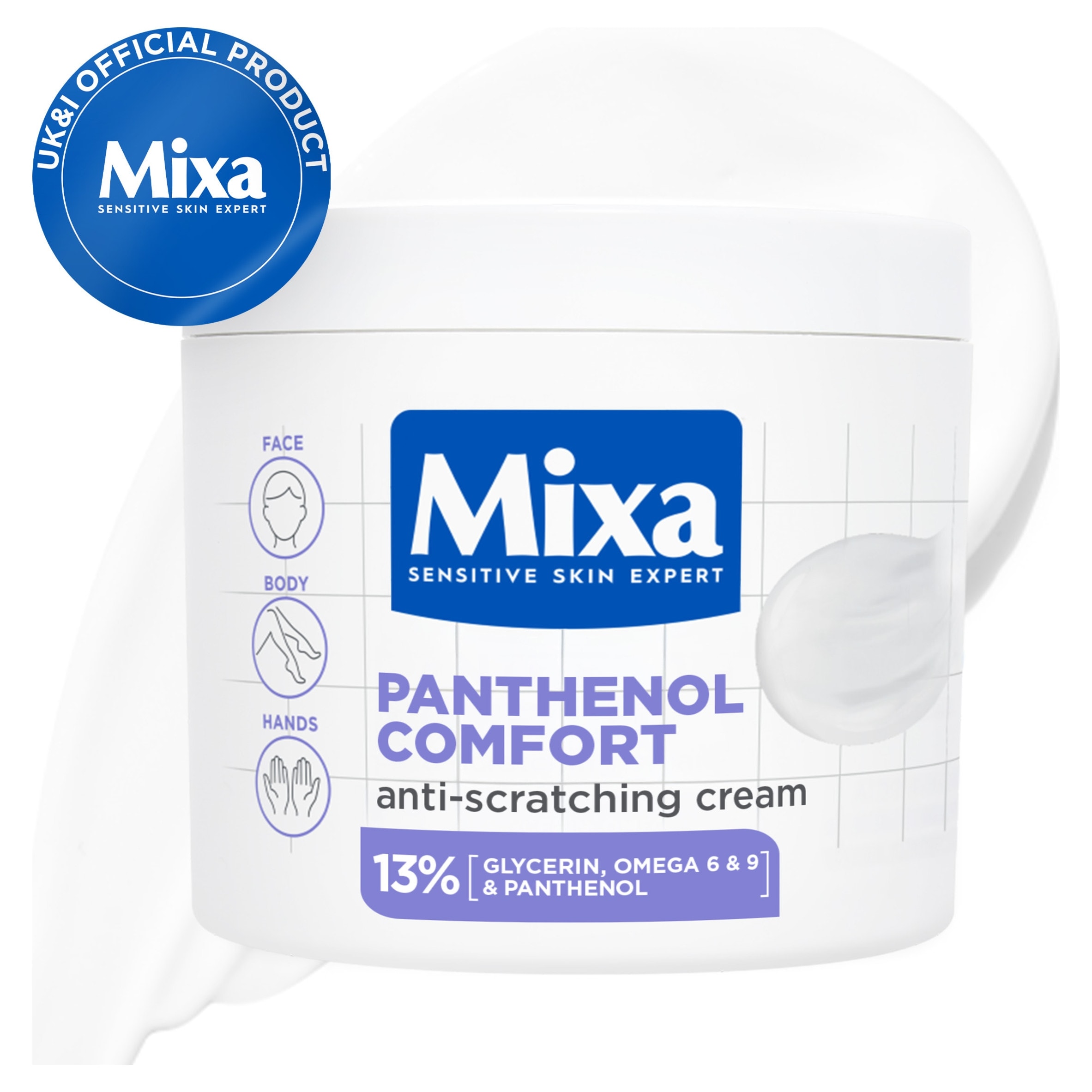 Mixa Body Panthenol Comfort Cream Jar 400ml