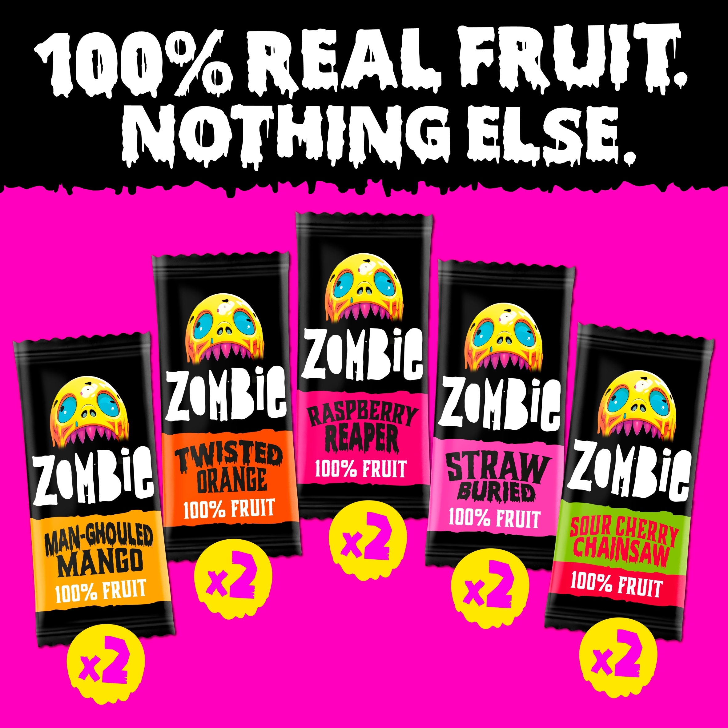 Zombie Mini Fruit Snack Bar Variety Multipack 10x13g thumbnail 2