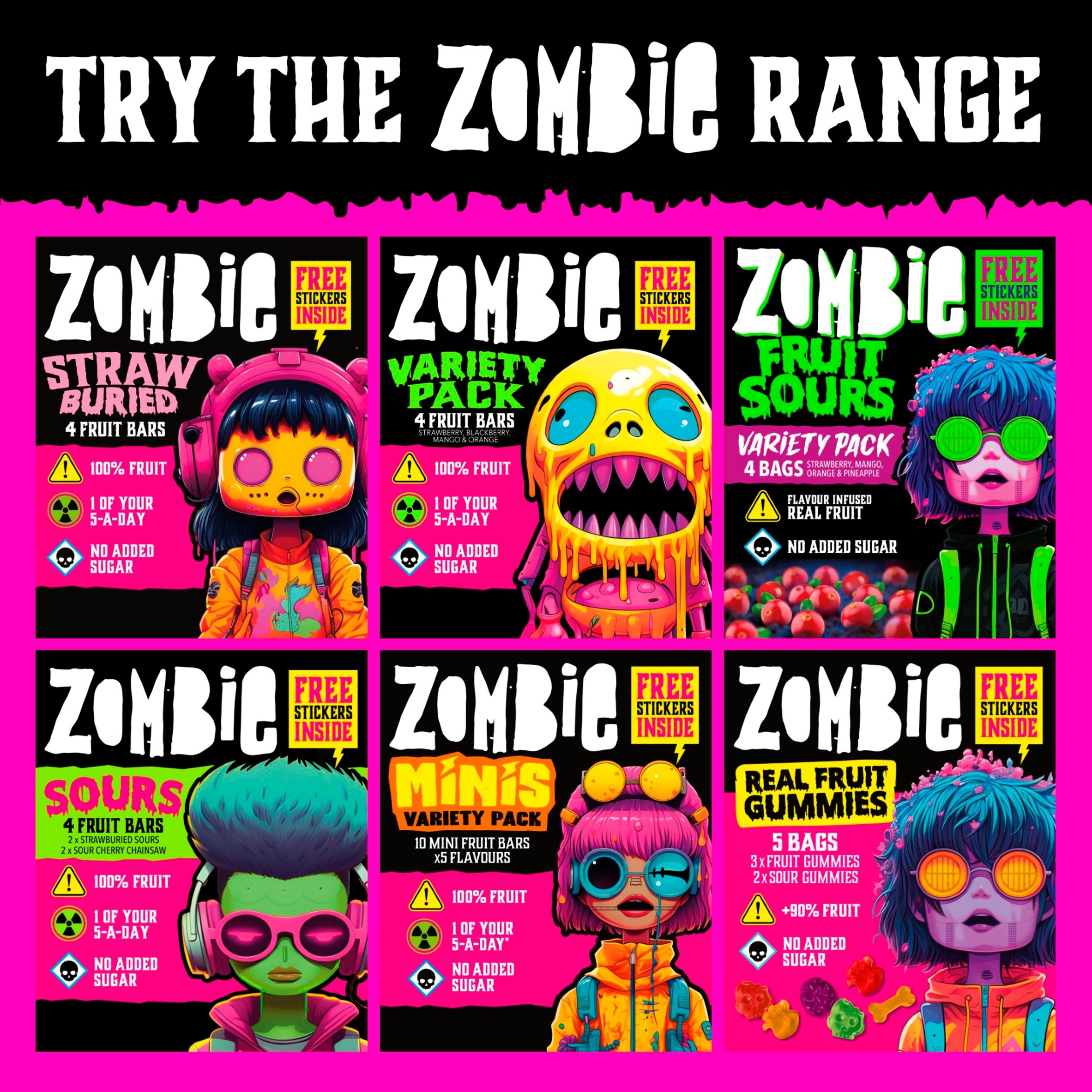 Zombie Mini Fruit Snack Bar Variety Multipack 10x13g thumbnail 5