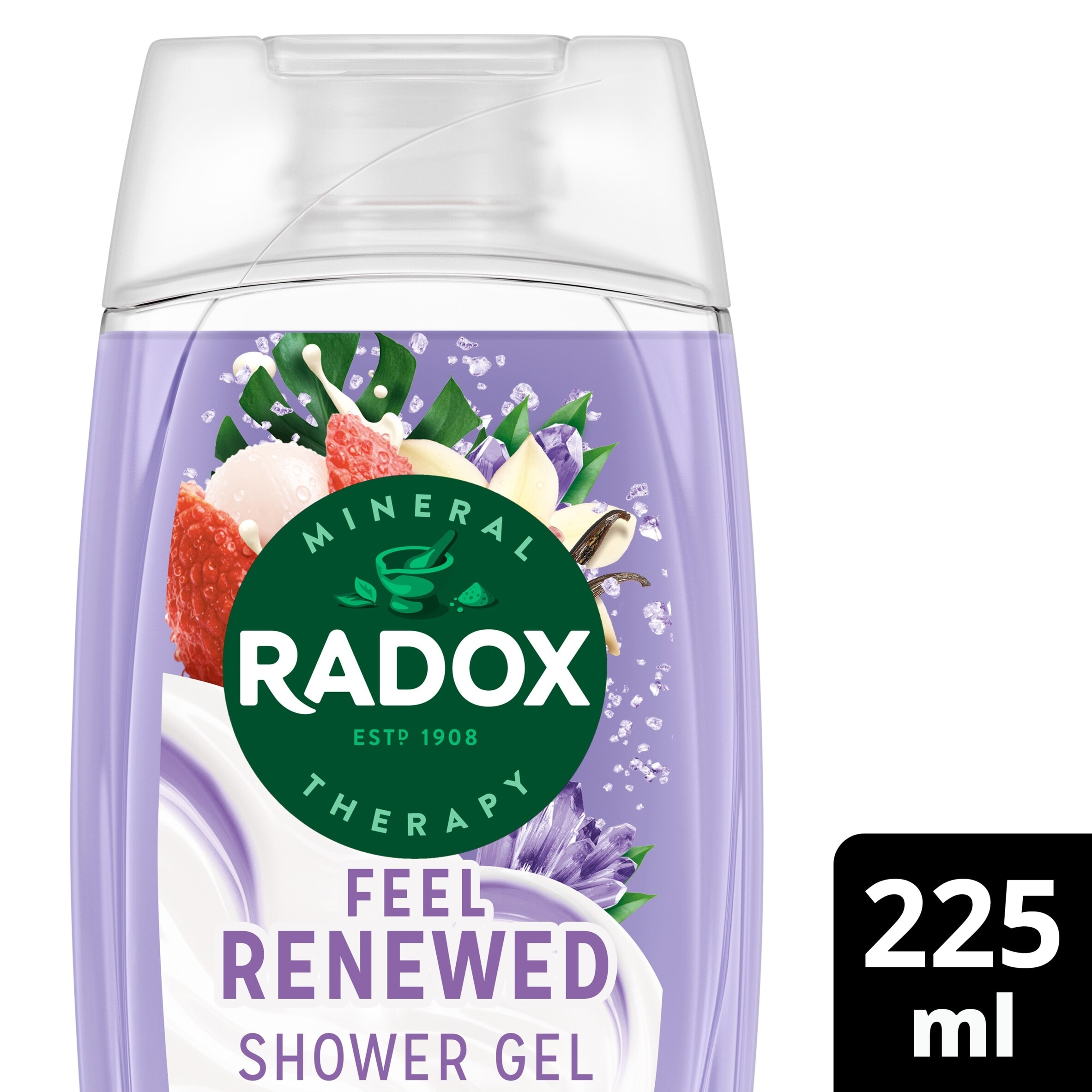 Radox Mineral Therapy Feel Renewed Lychee & Vanilla Body Wash Shower Cream 225 ml