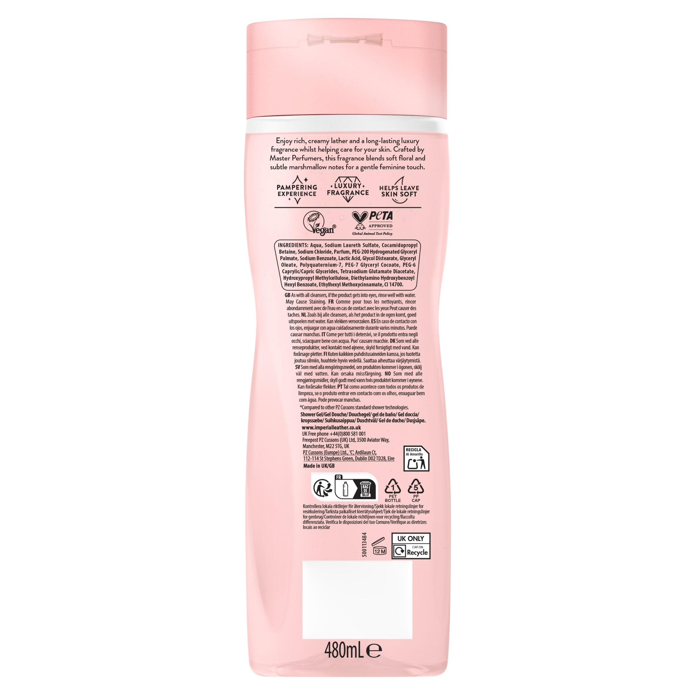IMPERIAL LEATHER BODYWASH MALLOW & ROSE 480ML thumbnail 2